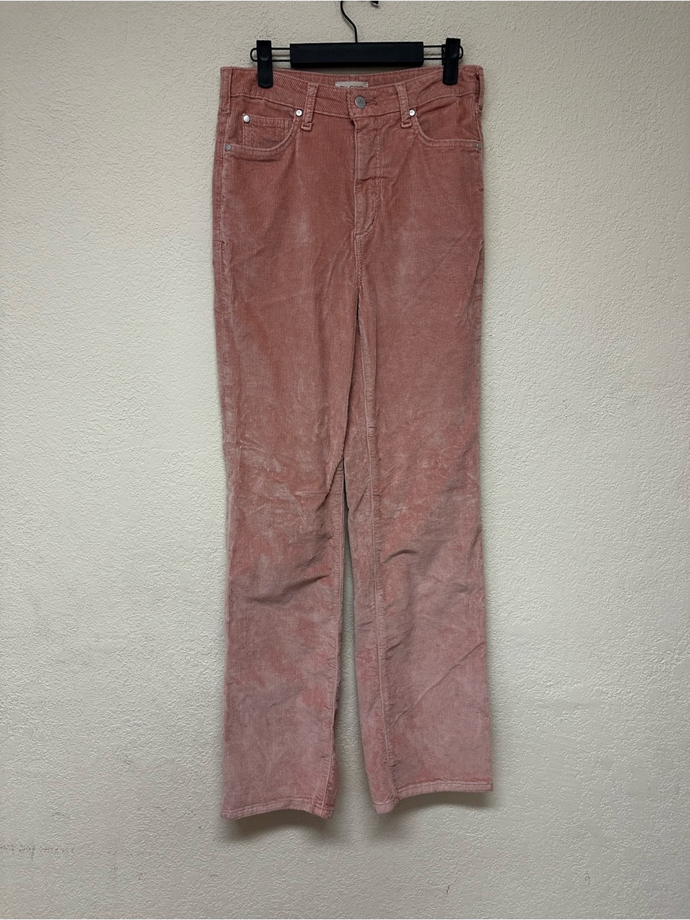 Anthropologie Dusty Rose Corduroy Straight-Leg Pants size 27